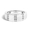 Bague en argent sterling .925 pour homme avec diamants en triple rangée - Taille 10
