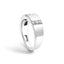Bague en argent sterling .925 pour homme avec diamants en triple rangée - Taille 10