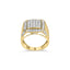 Men's 10K Yellow Gold Diamond Cluster Cocktail Ring