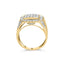Men's 10K Yellow Gold Diamond Cluster Cocktail Ring