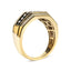 Anillo de Clúster de Diamantes para Hombre en Plata de Ley Baño de Oro de 14K - Talla 10