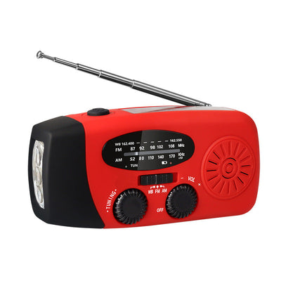 Portable multi - func hand - crank, emergency gen, solar radio, shockproof, FM/AM/WB/NOAA, power bank - Korvel