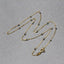 14k Two Tone Gold Diamond Cut Bead Links Pendant Chain