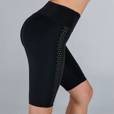 Shorts de yoga slim respirants et creux