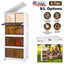 4-Tier Foldable Storage Bins with Magnetic Doors & Wheels