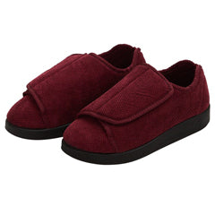 Silvert's Women's Double-Extra Wide Easy Closure Slipper - Wine