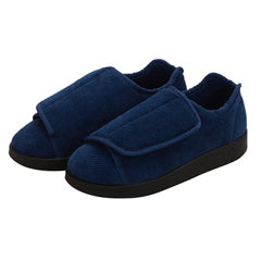 Silverts Navy Blue Slippers - 12 / 2X-Wide