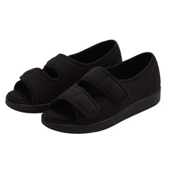 Silverts Women's Easy Closure Sandal - Black