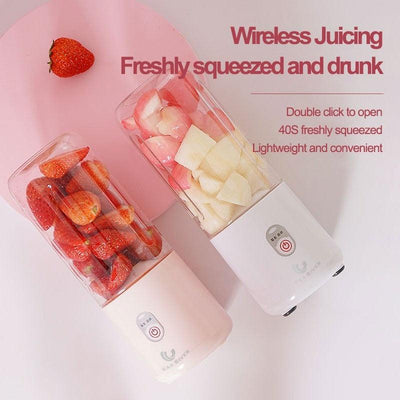 Compact 500Ml USB Rechargeable Blender with 6 Stainless Steel Blades for Smoothies and Juices - Korvel