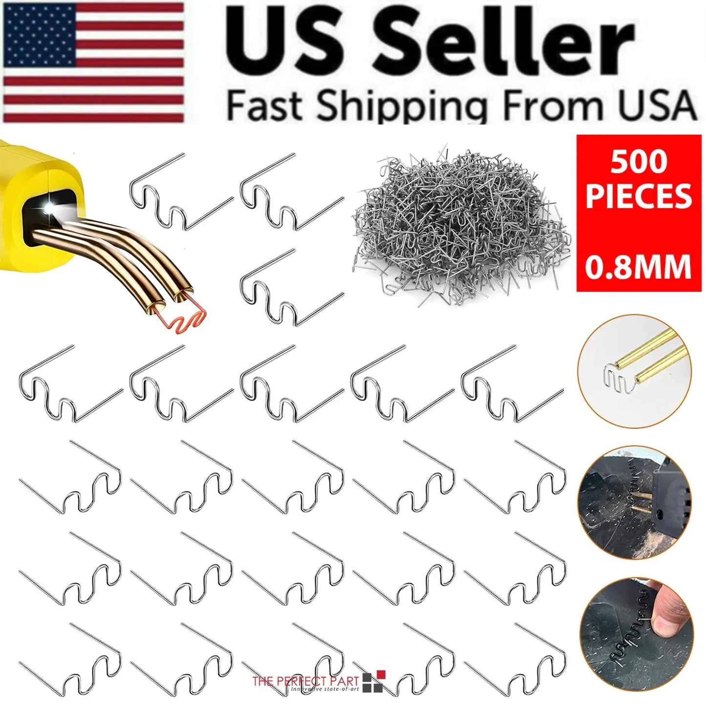 500PCS Hot Stapler Staples Repair Kit for Plastic Welding