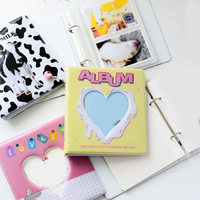 Hollow Heart Mini Photo Album - 50/100 Pockets