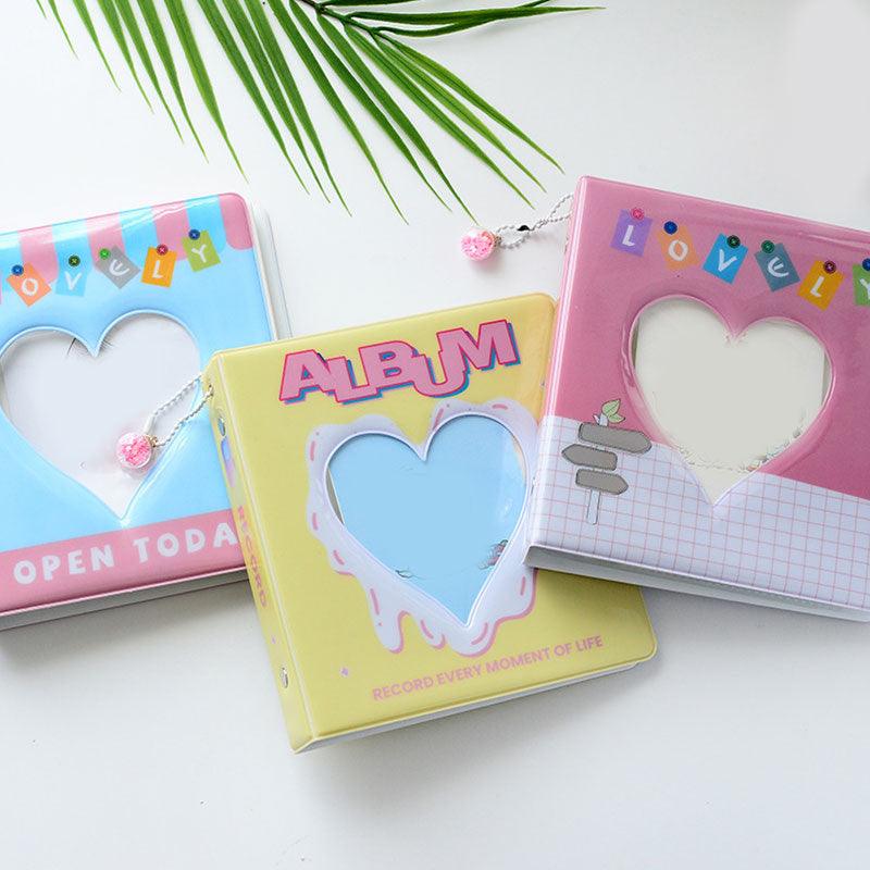 Hollow Heart Mini Photo Album - 50/100 Pockets