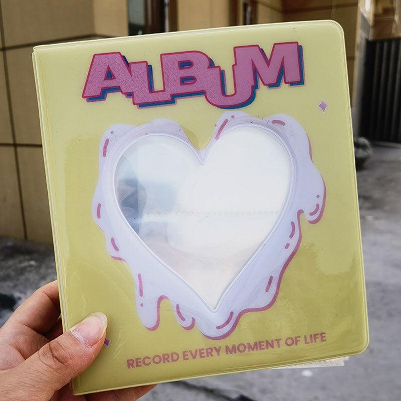 Hollow Heart Mini Photo Album - 50/100 Pockets