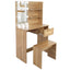 Elegant Bedroom Vanity Set with LED Mirror and Storage