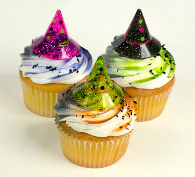 Mini Witch Hat Cupcake Toppers - 72 Count