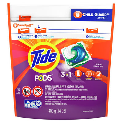 Tide Spring Meadow Laundry Detergent Pods - 16 Count