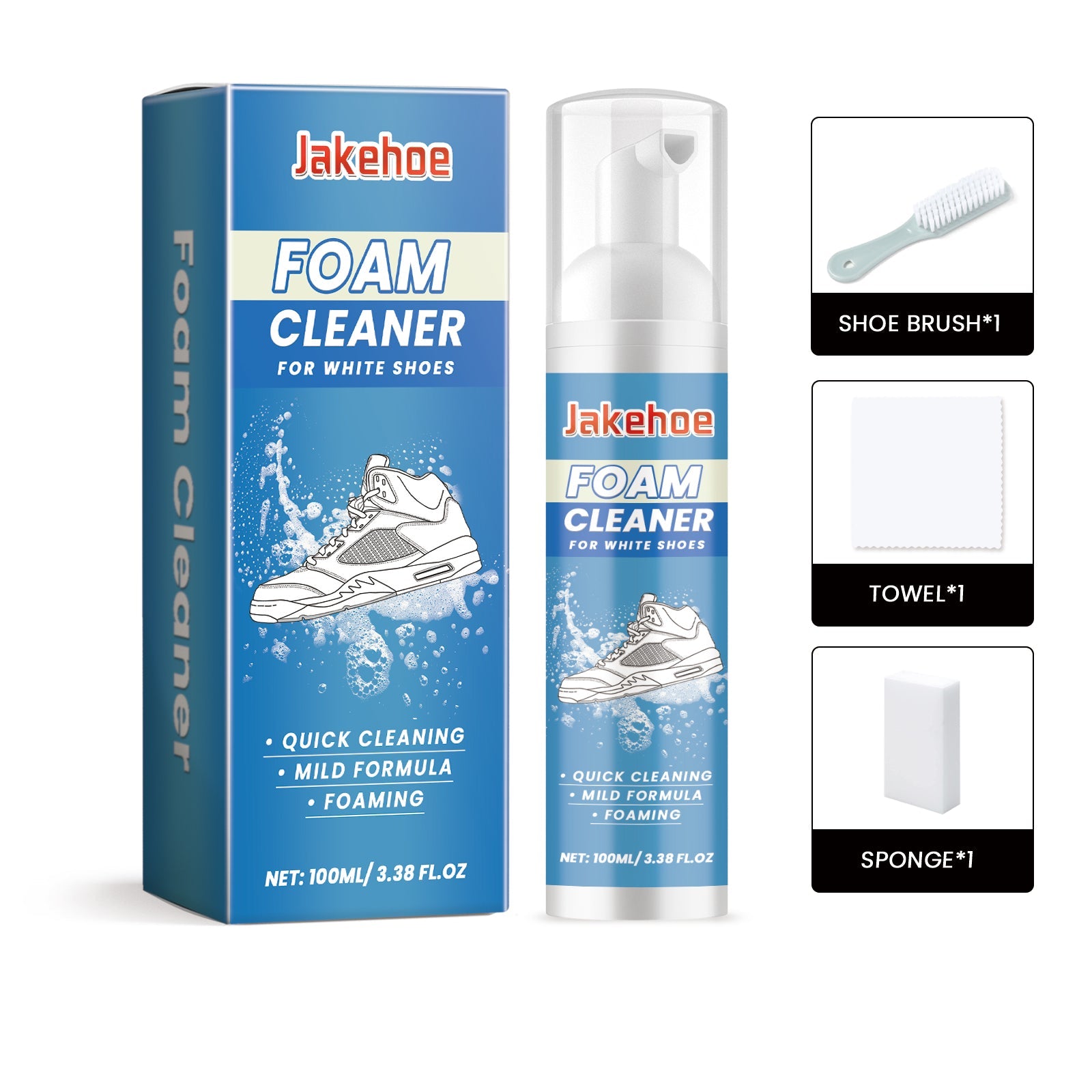 Shoe Cleaner Kit Foam Cleaning Decontamination Multi-Functional Sneaker Cleaning Household Items - Korvel