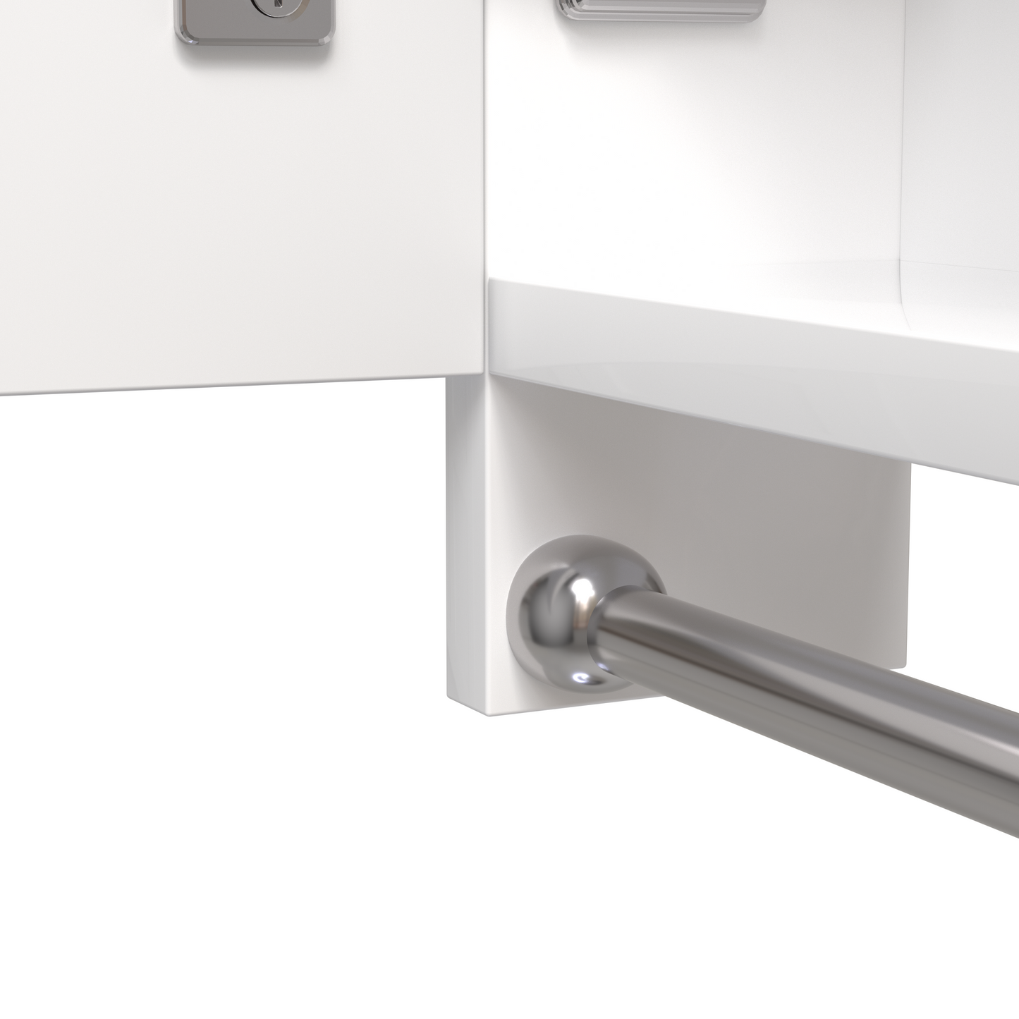 Cabinet de rangement moderne pour salle de bain 32x28 pouces avec éclairage LED