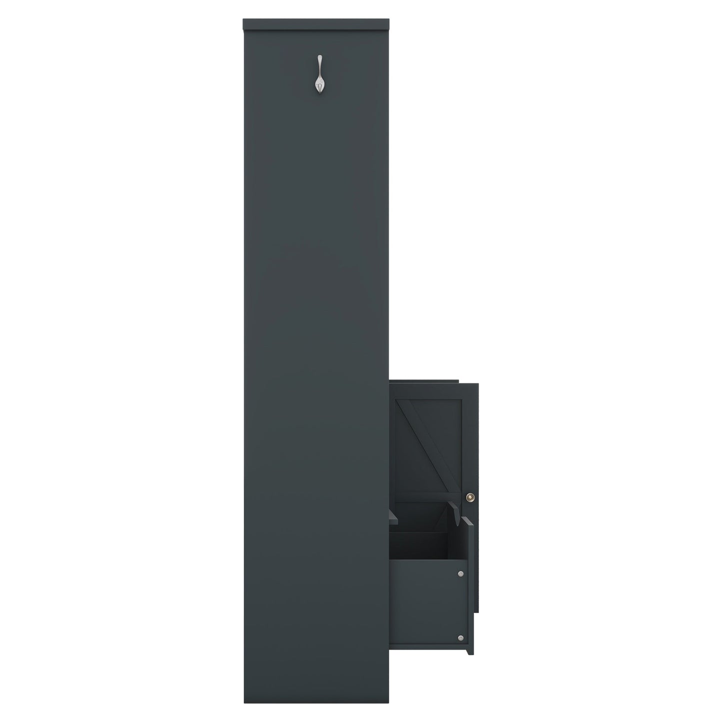 Armoire d'entrée élégante et multifonctionnelle avec rangement en bleu antique