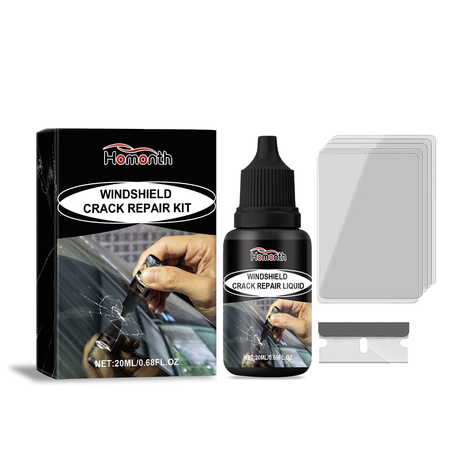Automotive Windshield Repair Fluid Automotive Glass Cleaning Crack Repair Agent Clear Vision - Korvel