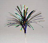 Mardi Gras Mylar Spray Picks - 5.5" Colorful Decorations