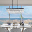 Chandeliers,Rectangular Crystal Chandelier Adjustable,E12 Modern Industrial Crystal Lights (Bulb Not Included) - Korvel