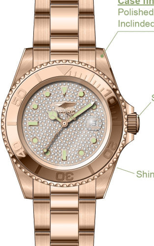 Invicta Men's Pro Diver Watch - Rose Gold