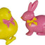 Rings 3D Lapin & Poussin - Assortiment Rose & Jaune - 72 Comptes