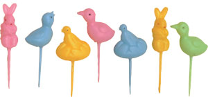 Asortimento de Decoraciones de Pascua - Conejos y Pollitos