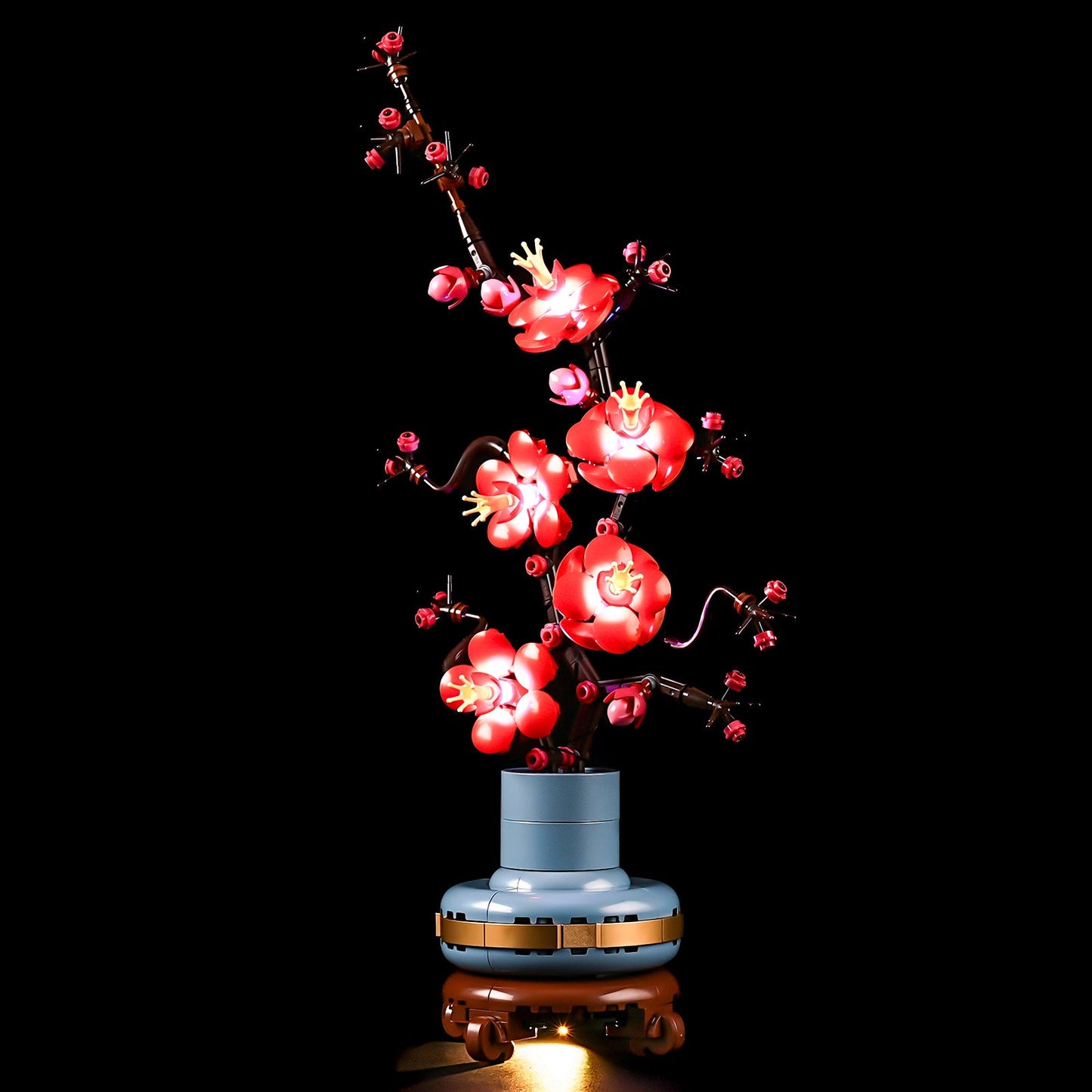 Compatible with LEGO 10369 Plum Blossom LED Lighting Building Blocks Toys Decorative Lights Potted Plants Series - Korvel