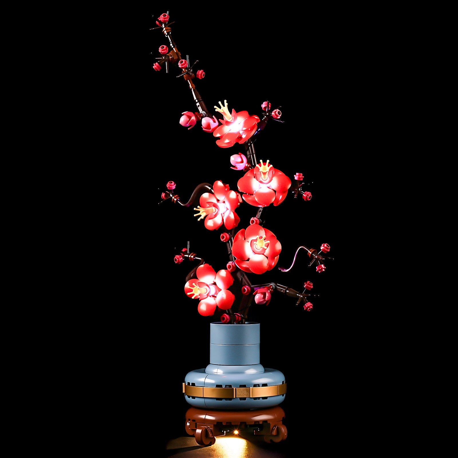 Compatible with LEGO 10369 Plum Blossom LED Lighting Building Blocks Toys Decorative Lights Potted Plants Series - Korvel