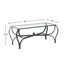 Conjunto de Mesa de Café Elegante de 3 Piezas con Vidrio Templado