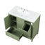 Meuble de salle de bain vert de 36" avec évier et rangement