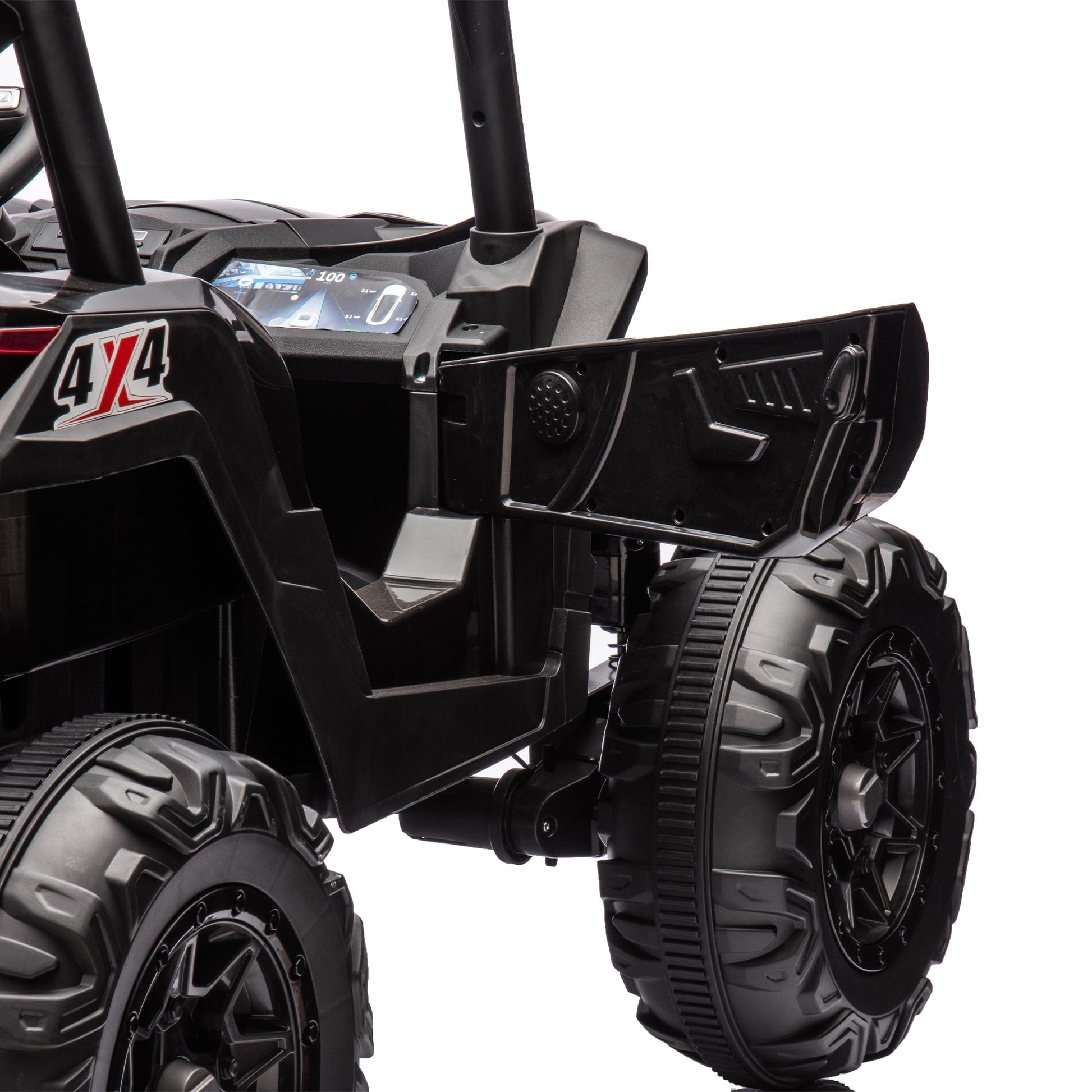 Side by Side 4x4 Ride on Off-Road Truck with Parent Remote Control, Battery Powered Electric Car w/High Low Speed - Korvel