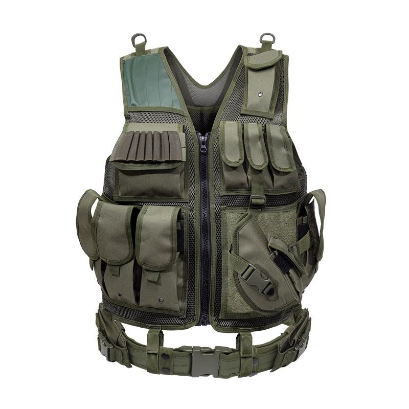 Wholesale Outdoor 6000D Nylon Multi-Pocket Gear Hunting Camouflage Breathable Training Equipment Tactical Grid Vest - Korvel