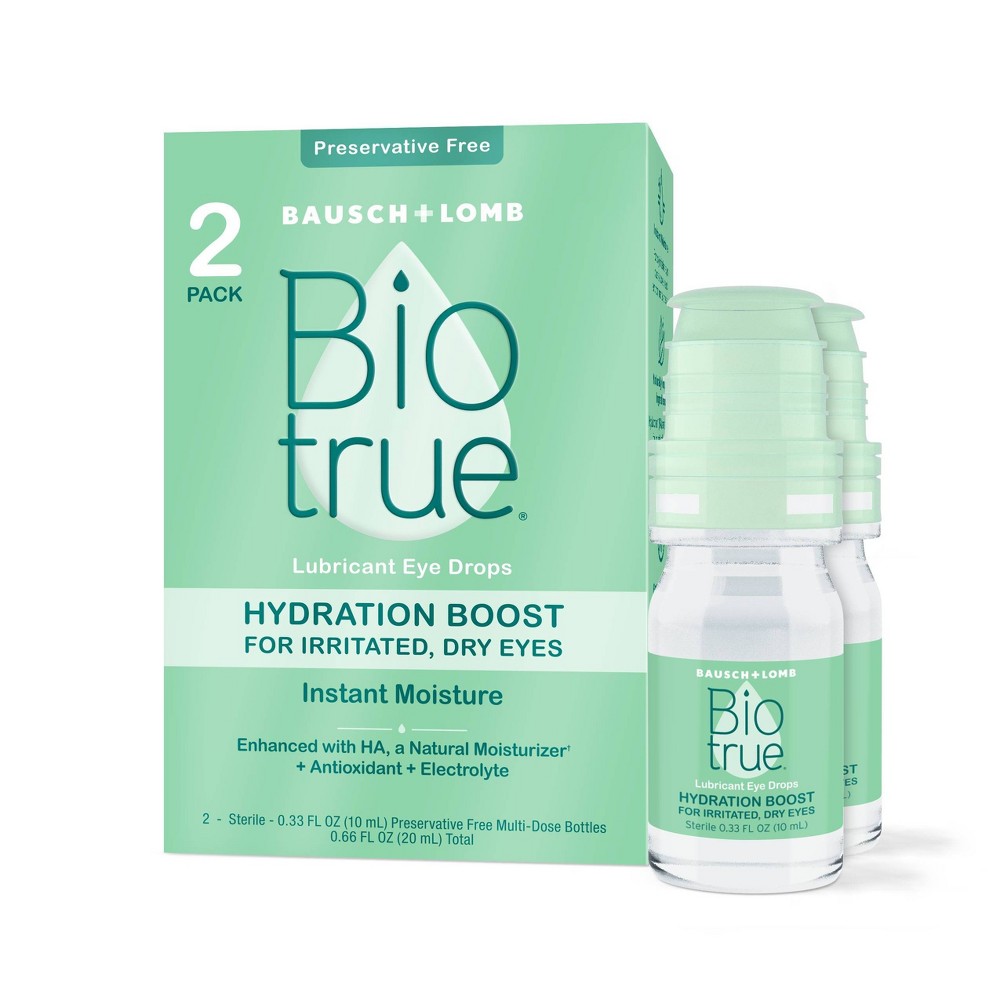 Biotrue Hydration Boost Gouttes pour les Yeux Secs Pack Jumeau - 0,66 Fl Oz