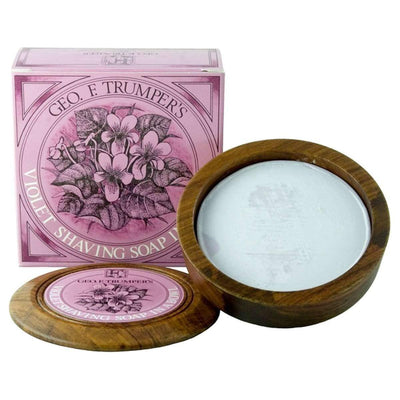 Geo. F. Trumper Violet Hard Shaving Soap Wooden Bowl 80g