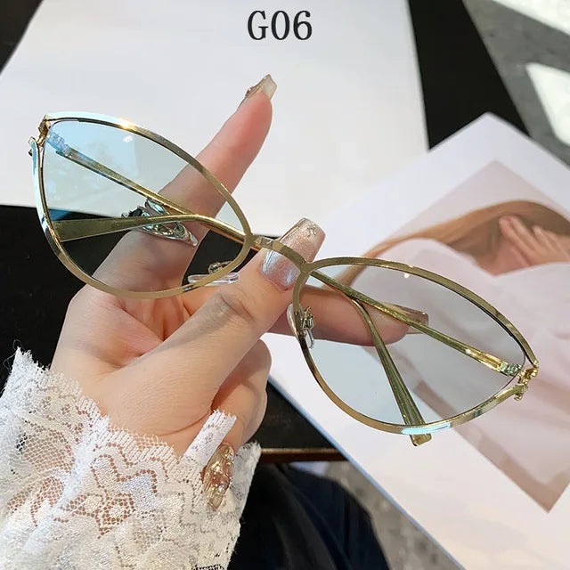 Lunettes de soleil tendance en forme de chat pour femmes - Style vintage de luxe