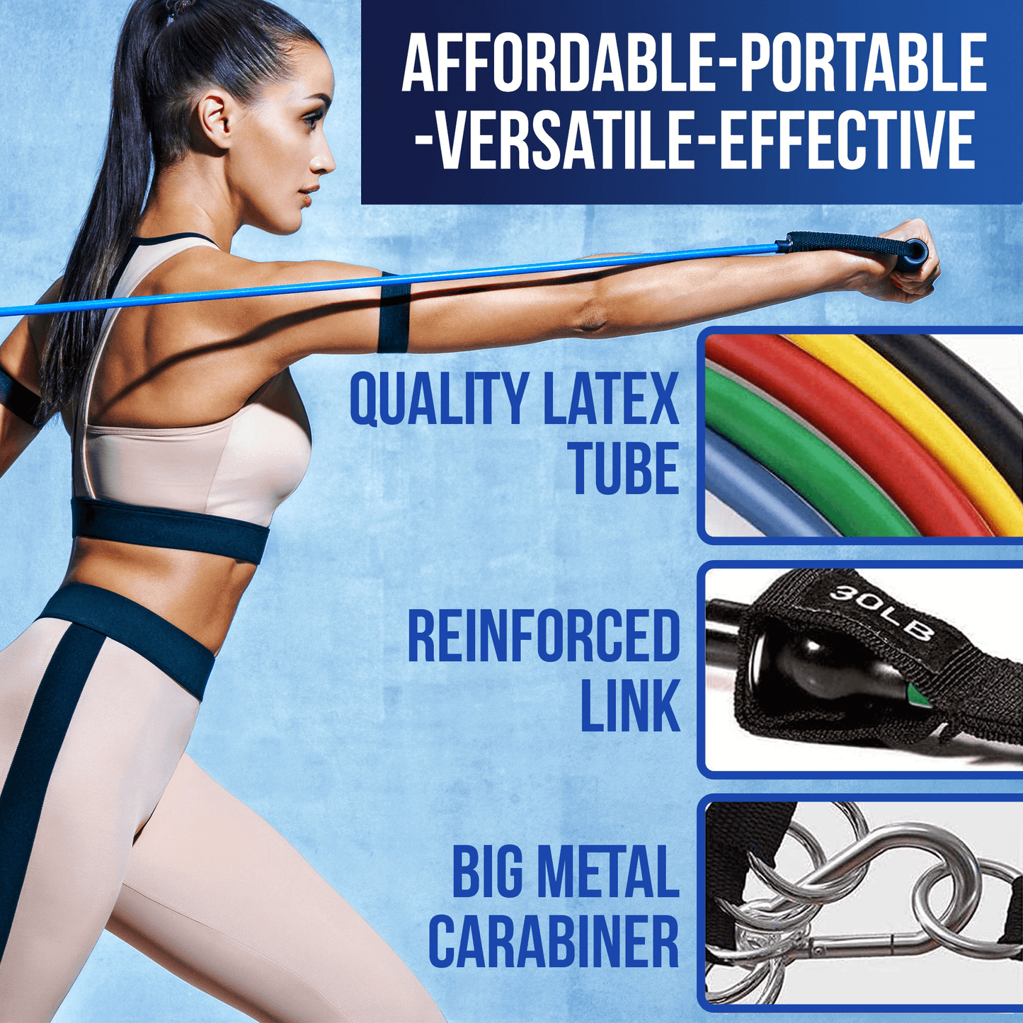 XGear Fitness 11-Piece Resistance Band Set with Handles