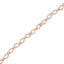 Pulsera de eslabones de infinito de diamantes de plata esterlina chapada en oro rosa de 10K - 7"