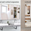 Large Movable Tray Bathroom Mirror with Aluminum Frame