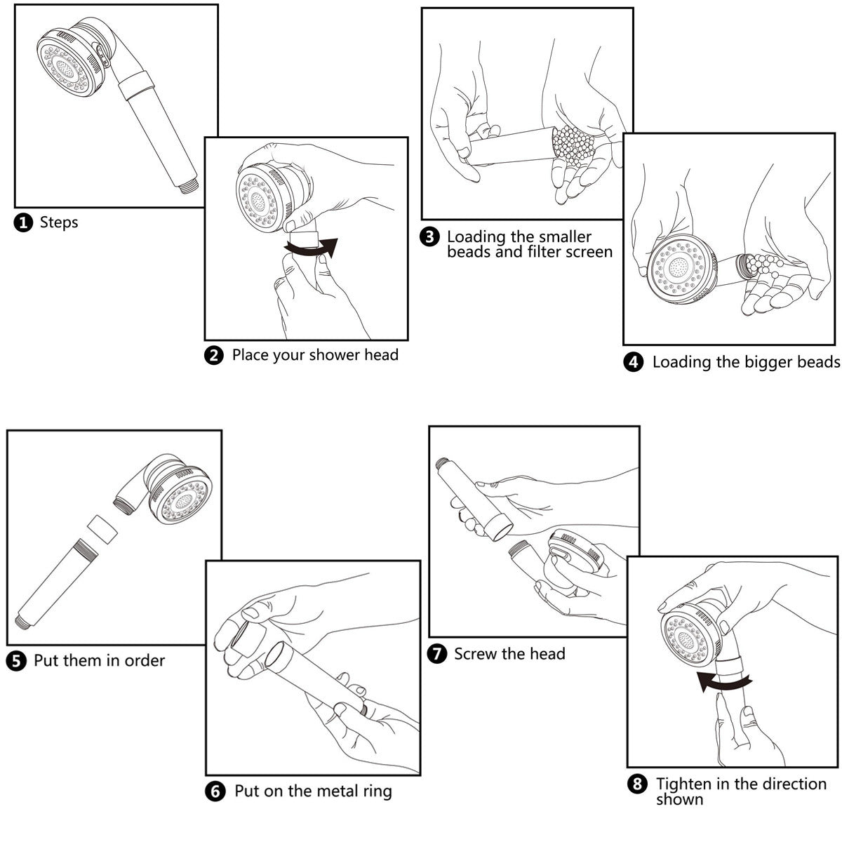 Shower Energy Ball Negative Ion Replacement Negative Ion Mineral Ball - Korvel