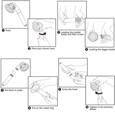 Shower Energy Ball Negative Ion Replacement Negative Ion Mineral Ball - Korvel