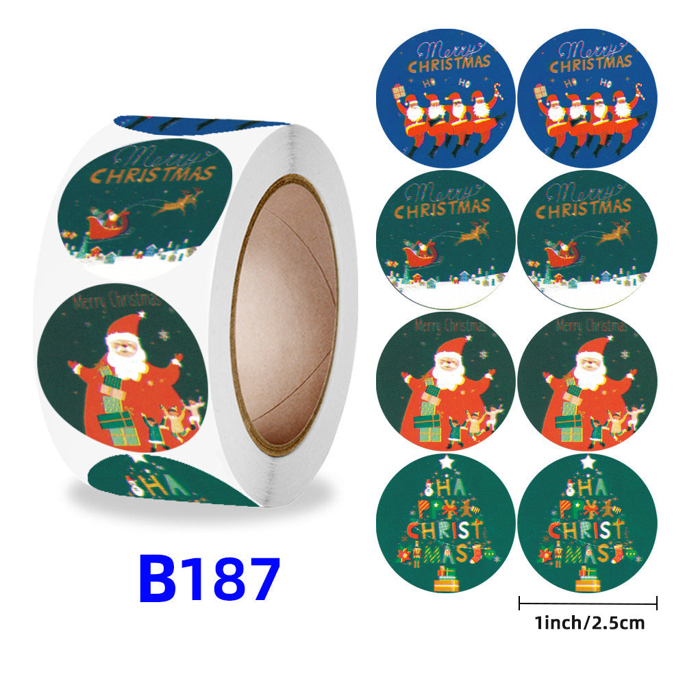 Christmas gift stickers decorative sealing sticker Merry Christmas Reward Self-adhesive labels Children's Day party - Korvel