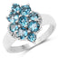2.16 Carat London Blue Topaz Sterling Silver Engagement Ring