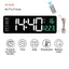 Large LED Wall Clock with Remote Control and Dual Alarms