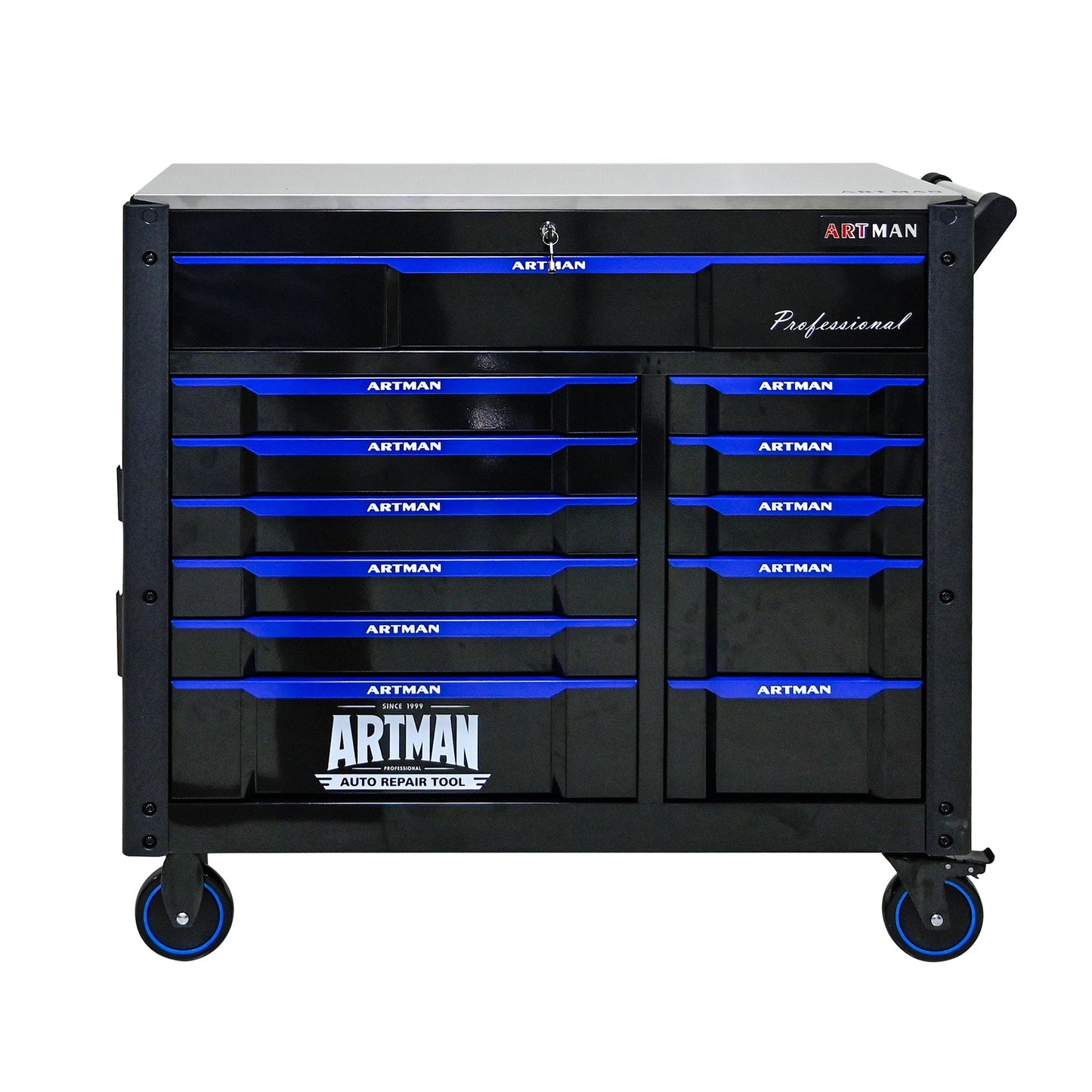 12-Layer Drawer Multi-Purpose Tool Car, With Wheels, Iron Top - Korvel