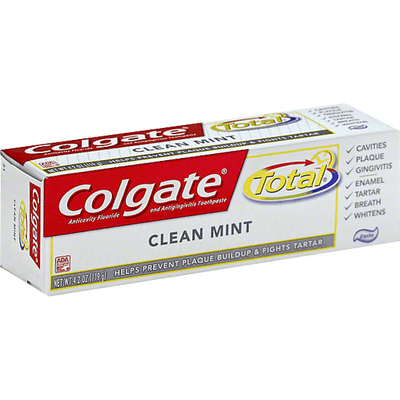 Dentifrice fluoré anticaries Colgate Total - Saveur menthe
