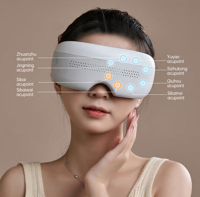 Warm Smart Visible Eye Massager Dropship 3d Vibration Relieve Eye Pain Eye Massager Visual Window Bluetooth - Korvel