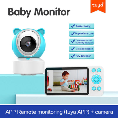Baby Monitor with Doodle Smartphone Dual Use 5-inch Temperature Detection for Kids and Babies - Korvel